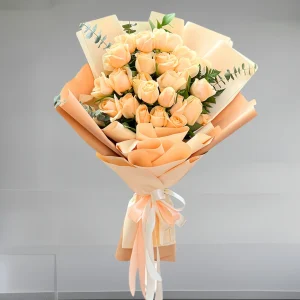 20 Roses Peach Blossom Bouquet