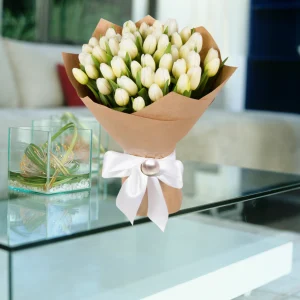 white tulips bouquet