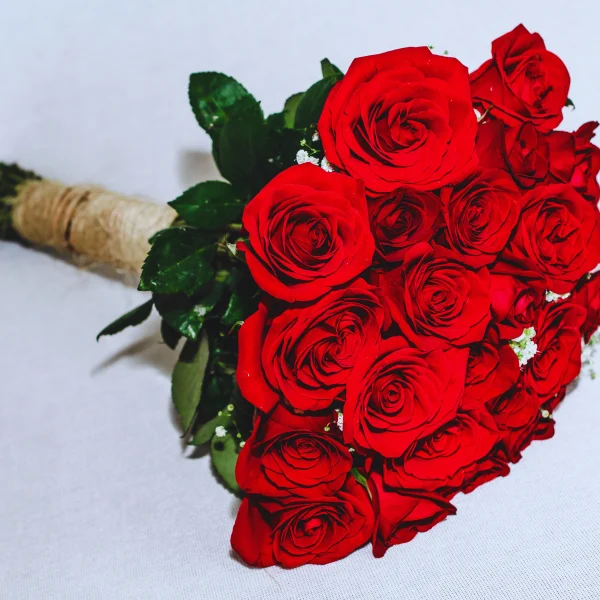 red rose bridal bouquet