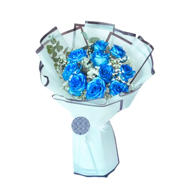 blue rose bouquet