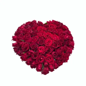 Heart-Shaped Red Roses Bouquet