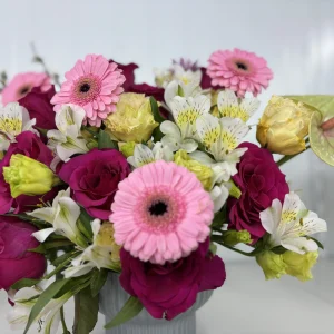 White Lily and Daisy Centerpiece