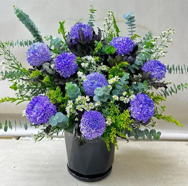 Blue Chrysanthemum Bouquet in Sharjah