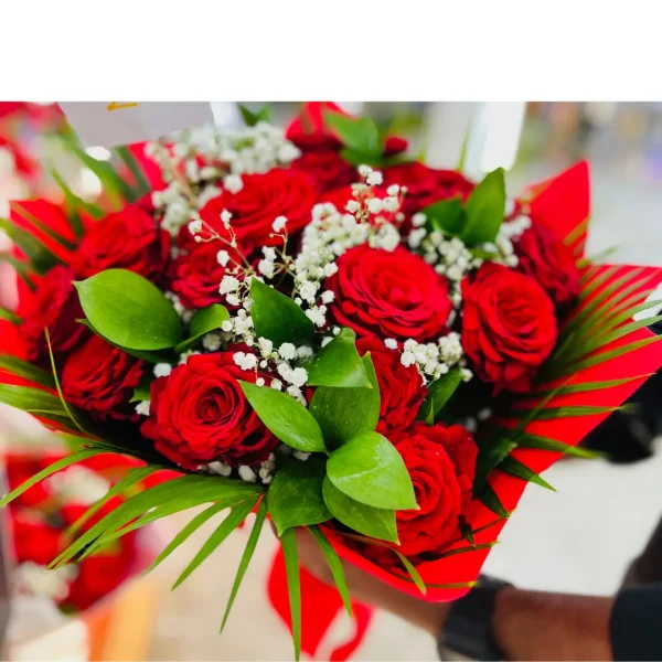 red rose bridal bouquet
