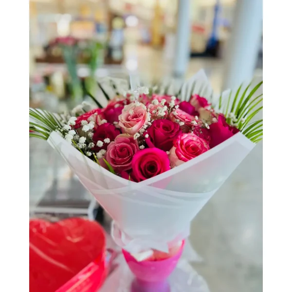 bouquet of pink roses