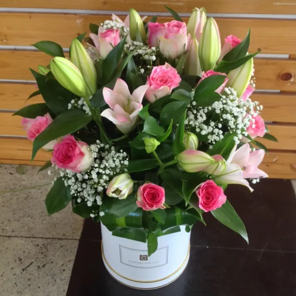 rose with lily