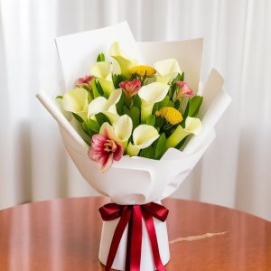 White Lily Flower Bouquet