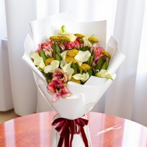 White Lily Flower Bouquet
