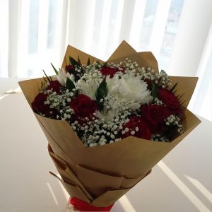 Rose Bouquet with Baby Breath